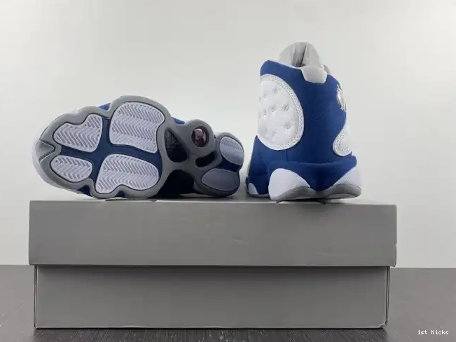 1st Kicks Shoes French 414571-164 Jordan 13 Blue Air 0614